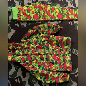Bathing ape snowboarding jacket and matching track pants